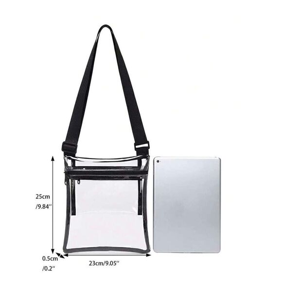 Crossbody Mini Purse Bag Stadium Approved Clear Bag for Work Concert Sports - Picture 3 of 6
